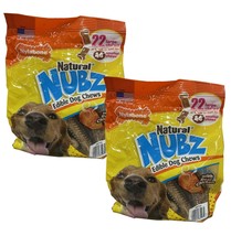 2 Pack  Nylabone Natural Nubz U921485C Edible Dog Chews, 2.6lbs - 22 Count  - $39.39