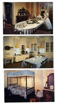 3 Villa Louis Postcards Prairie du Chien Wisconsin Dining Room Kitchen Nursery - £9.55 GBP