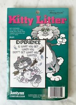 Janlynn Kitty Litter Counted Cross Stitch Kit Experience w/Black 5 x 7 Frame NEW - $9.45
