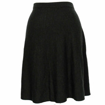 Eileen Fisher Charcoal Gray Fine Merino Wool Knit Flared Short Skirt Xl - £101.92 GBP