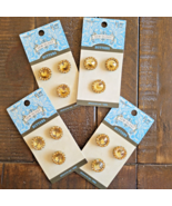 Sew-ology Rhinestone Yellow Gold Shank Buttons 14mm 9/16&quot; Qty 12 Buttons... - £11.01 GBP