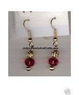Swarovski Crystal Padparadscha Pendant Earrings - $179.32 MXN