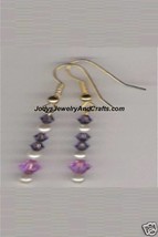 HANDCRAFTED Swarovski Crystal-Violet Tanzanite Earrings - £6.63 GBP