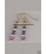 HANDCRAFTED Swarovski Crystal-Violet Tanzanite Earrings - $161.36 MXN