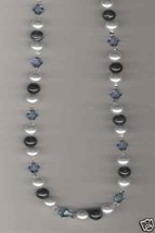 HANDCRAFTED Sodalite & Swarovski Crystal Necklace 18" - £15.98 GBP