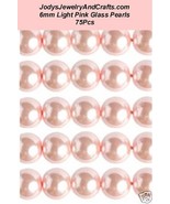75 Pcs 6mm Quality Glass Pearls - Light Pink - $42.51 MXN