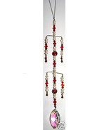 Original Red Lampwork &amp; Swarovski Crystal Suncatcher - $720.13 MXN