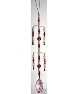 Original Red Lampwork &amp; Swarovski Crystal Suncatcher - £30.29 GBP