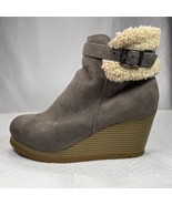 Size 6M Tony Little Cheeks Womens Ankle Boots, Faux Suede, Side Zipper, ... - $27.01 CAD