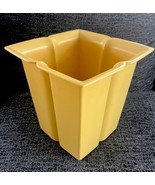 Vintage Rubbermaid 10&quot; Golden Yellow Wastebasket Trash Can Scalloped Tul... - $24.45