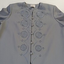 Adrianna Papell Women's Gray Long Sleeve Blazer Jacket Size 14 image 3