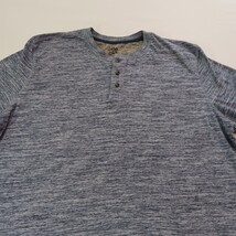 Lee Men's Gray Cotton Blend Henley Shirt Long Sleeve Size 2XL Measured Chest 50" image 8