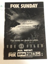 The X-Files tv Print Ad Advertisement David Duchovny Gillian Anderson TPA19 - £4.64 GBP