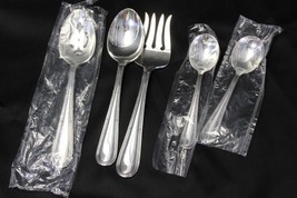 Oneida Becket Serving Spoons and Meat Fork Set of 5 - $32.33