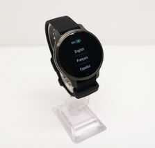 Garmin Venu 2S Fitness Smartwatch Slate Bezel with Black Silicone Band image 2