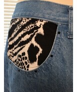 David David Light Wash Jeans Sz 14W  Stretch Waist Womens Dillards Anima... - $354.66 MXN