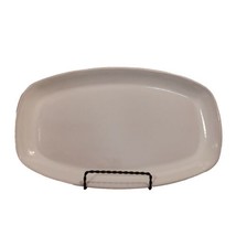 Frankoma GP White Pottery Oblong Serving Platter Plate Vintage 11.5&quot;Lx7&quot;... - $18.66