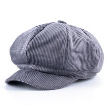 Solid Corduroy Newsboy Caps Men Casual Cotton Hat For Women Autumn And Winter Be - £39.38 GBP