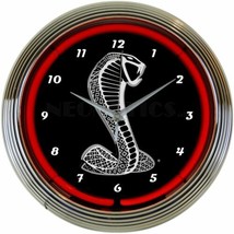 Ford Snake Neon 15" Diameter Wall Mount Neon Clock Approved by Ford - $85.99