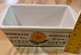 Nantucket Sunflower Mini Loaf Baking Ceramic Stoneware Pan Homemade With... - $16.00