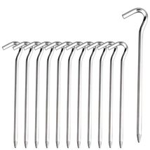 Tent Pegs - 12Pcs Aluminium Tent Stakes Pegs with Hook - 7’’ Hexagon Rod Stakes  - £7.85 GBP