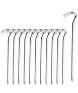 Tent Pegs - 12Pcs Aluminium Tent Stakes Pegs with Hook - 7’’ Hexagon Rod... - £7.84 GBP