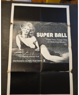 1974 Super Ball One Sheet Poster The Great Hollywood Rape-Slaughter Expl... - $5,428.89 MXN
