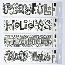 Lot of 4 Rub-ons Transfers  for Scrapbooking cardmaking Paper craft  Words - $7.50