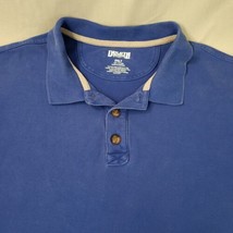 Duluth Trading Co Men 2XLT Polo Shirt Short Sleeve Pullover Cotton Blue - $12.16