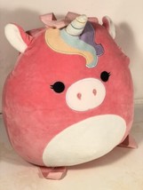 Ilene Die Einhorn Squishmallow Rucksack 35.6cm Schule Mädchen Weich Plüsch Pink - £31.05 GBP