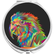 Multi Color Rainbow Parrot on Black Compact with Mirrors - for Pocket or... - $11.76