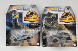 Lot of 2 Hot Wheels Jurassic World Dominion Character Cars Blue &amp; Gigano... - $175.45 MXN