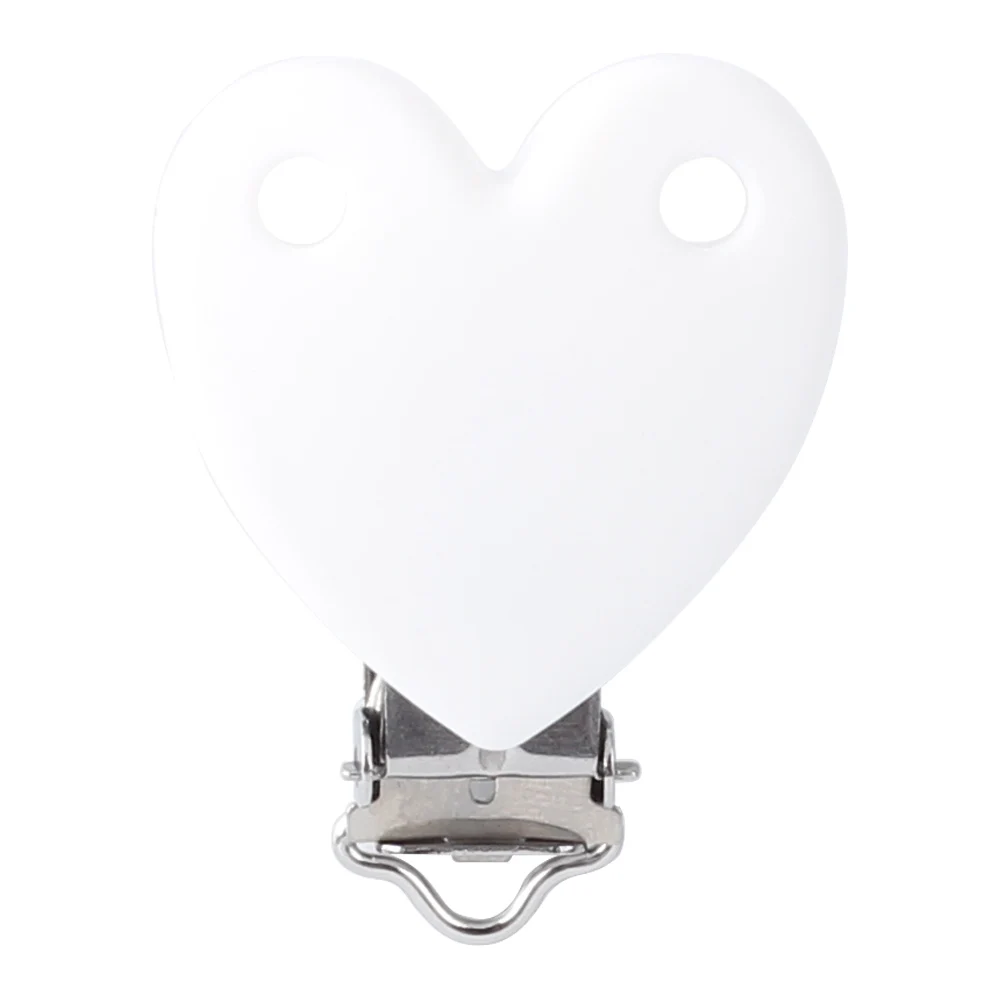Keep&amp;Grow Heart Shape Silicone Pacifier Clip Baby Teething Necklace Clip... - $13.64