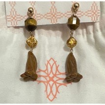 Hazen &amp; Co Tiger Eye Drop Earrings New - $1,390.96 MXN