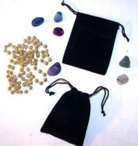 24 Large 4 In Black Velvet Drawstring Storage Jewelry Bags Soft Bag Coins Rocks - £9.26 GBP