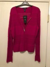 NWT LAUREN RALPH LAUREN Womens Large PINK Zippered Jacket Retails 140 - $29.69