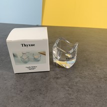 Thyxue Candle holders Candlesticks of glass, Clear Glass Candle Holder  - £4.78 GBP