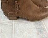 Madden Girl Boots Sz 8 Bronco Ankle Booties Brown Faux Leather Round Toe... - $32.36