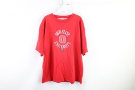 Vtg 90s Mens XL Faded Heavyweight Spell Out Ohio State University T-Shirt USA - £31.11 GBP