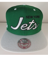 New York Jets Script NFL Snapback Hat Mitchell &amp; Ness Vintage Collection... - $24.70