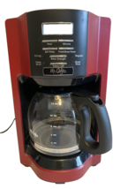 Coffee Machine Mr. Coffee Model BVMC-EHX233-R 4-Cup Filter And Glass Pot- Red - £16.52 GBP