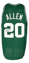 Ray Allen Signé Personnalisé Vert Pro-Style Basketball Jersey Bas ITP - $329.79