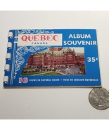 VTG Mini Souvenir Photo Album Book Quebec Canada Postcard Set 10 Views - £4.75 GBP