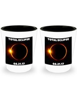 Shot Glass Gift Set of 2 Total Solar Eclipse 2017 Commemorative Ceramic ... - £23.14 GBP