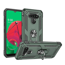 Magnetic 360° Ring Slim Shockproof Pc Tpu Hybrid Case Midnight Green For Lg K51 - $6.76