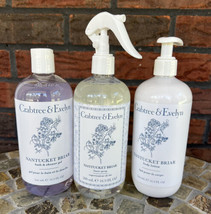 Lot 3 Crabtree &amp; Evelyn Nantucket Briar Bath Shower Gel Lotion Linen Spray 16.9 - £74.56 GBP