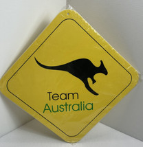 New Team Australia 11 By 11 Inch Sign Kangaroo Yellow Foam?  - £11.02 GBP
