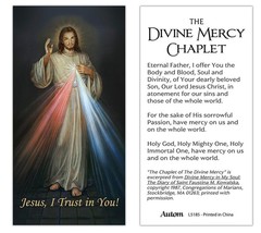 Divine Mercy Prayer Card + Medal &amp; 20&quot; Chain, New #AB-088 - £3.89 GBP