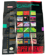 Super Nintendo Console Insert Poster W/ Instructions: Vintage Retro, SNES - $14.84