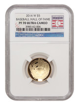 2014-W $5 Baseball Hall of Fame NGC PR70DCAM - $687.49